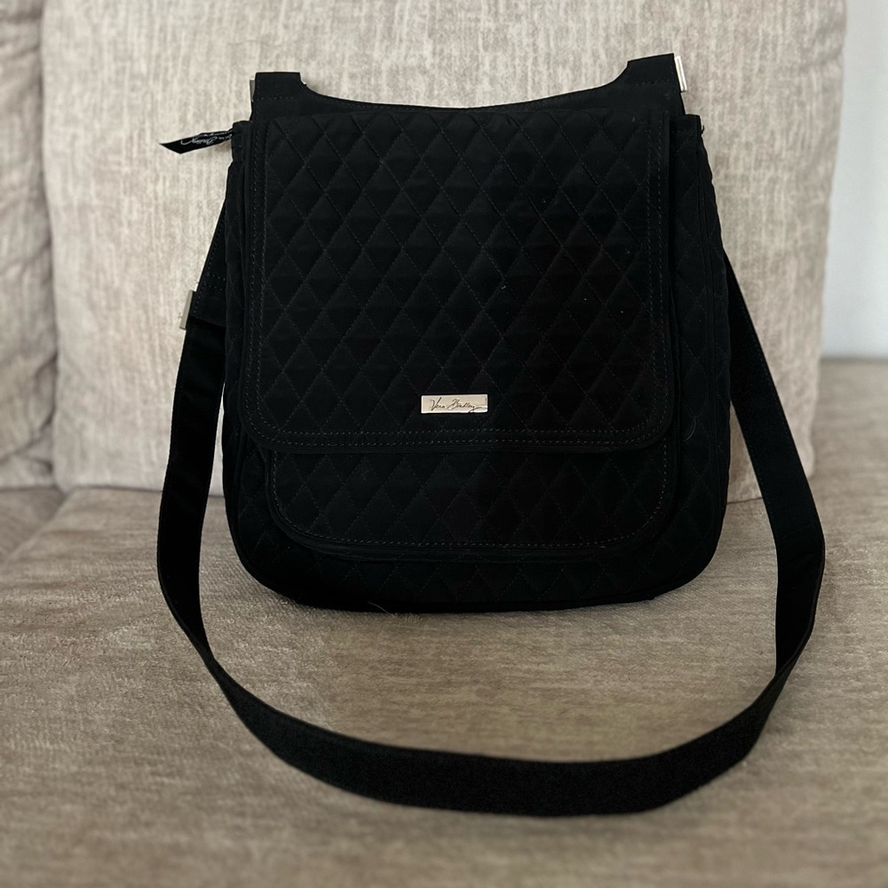 Vera Bradley | Quilted Crossbody | Black Outside & Cheetah Inside